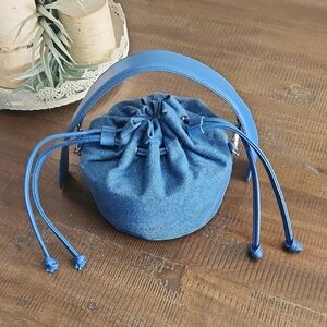 ANICE By angel Blue Denim Drawstring Bucket Bag